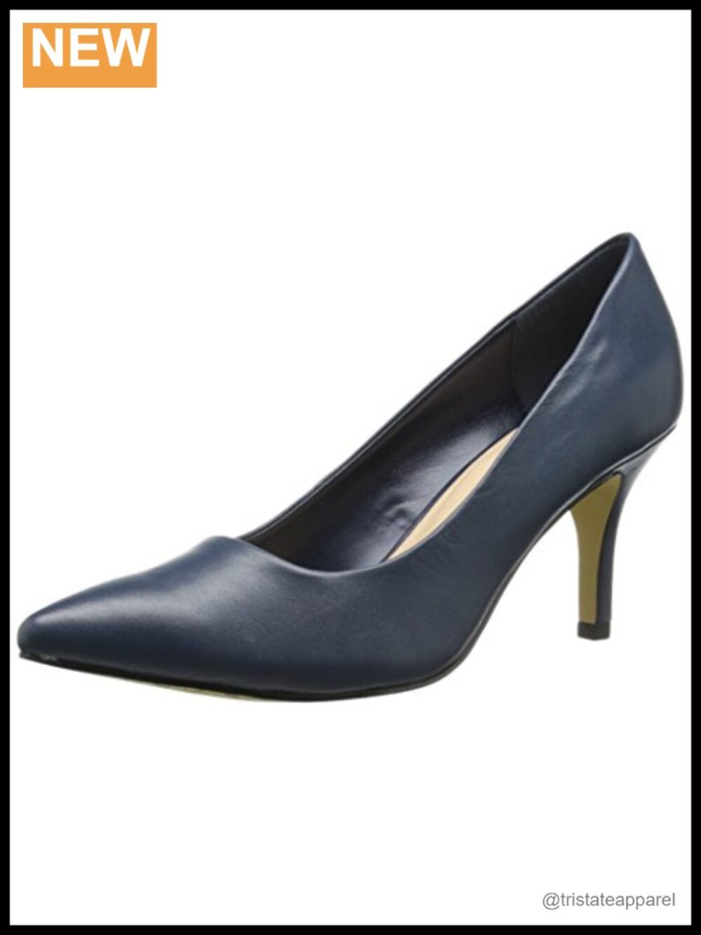 Pointed Toe Stiletto Mid-Heel Dress Pump Women's Formal Pull-On